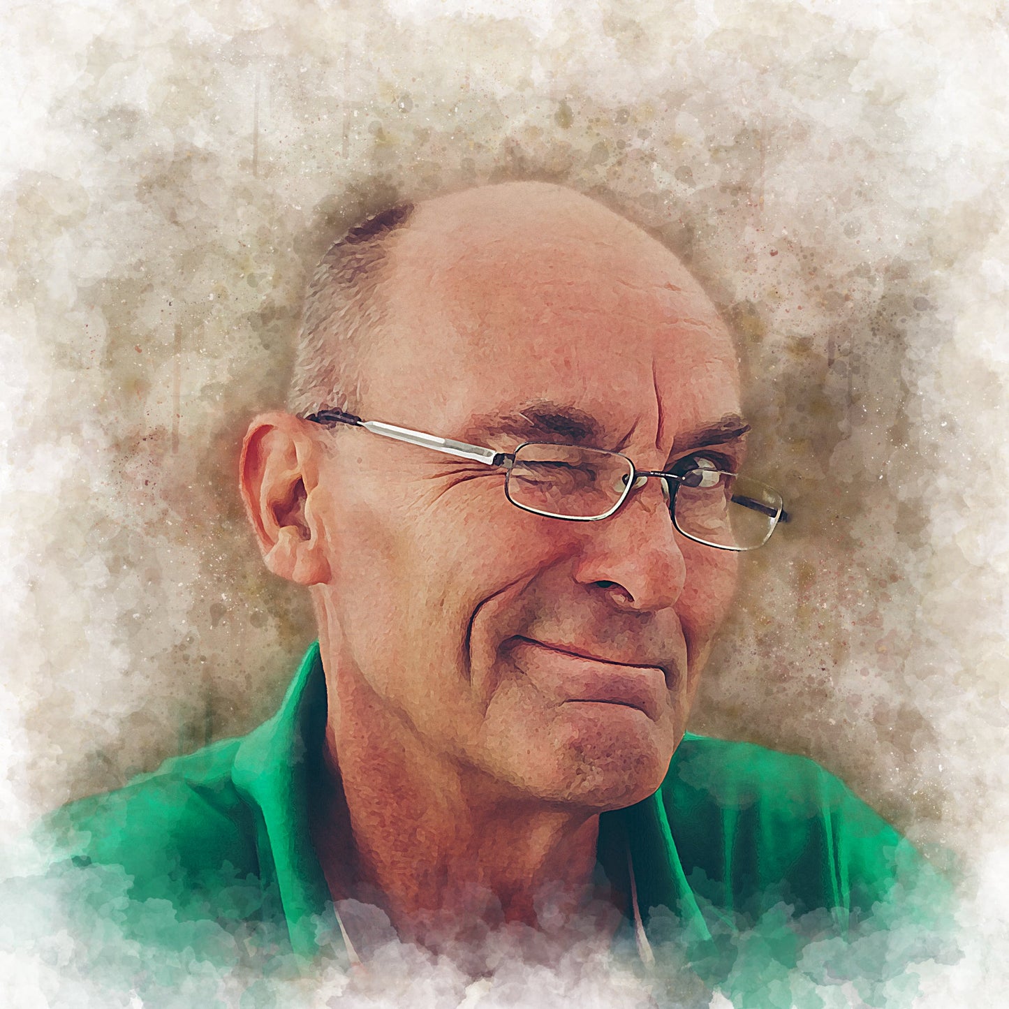 Birthday Gift for Him Watercolor Portrait from Photo