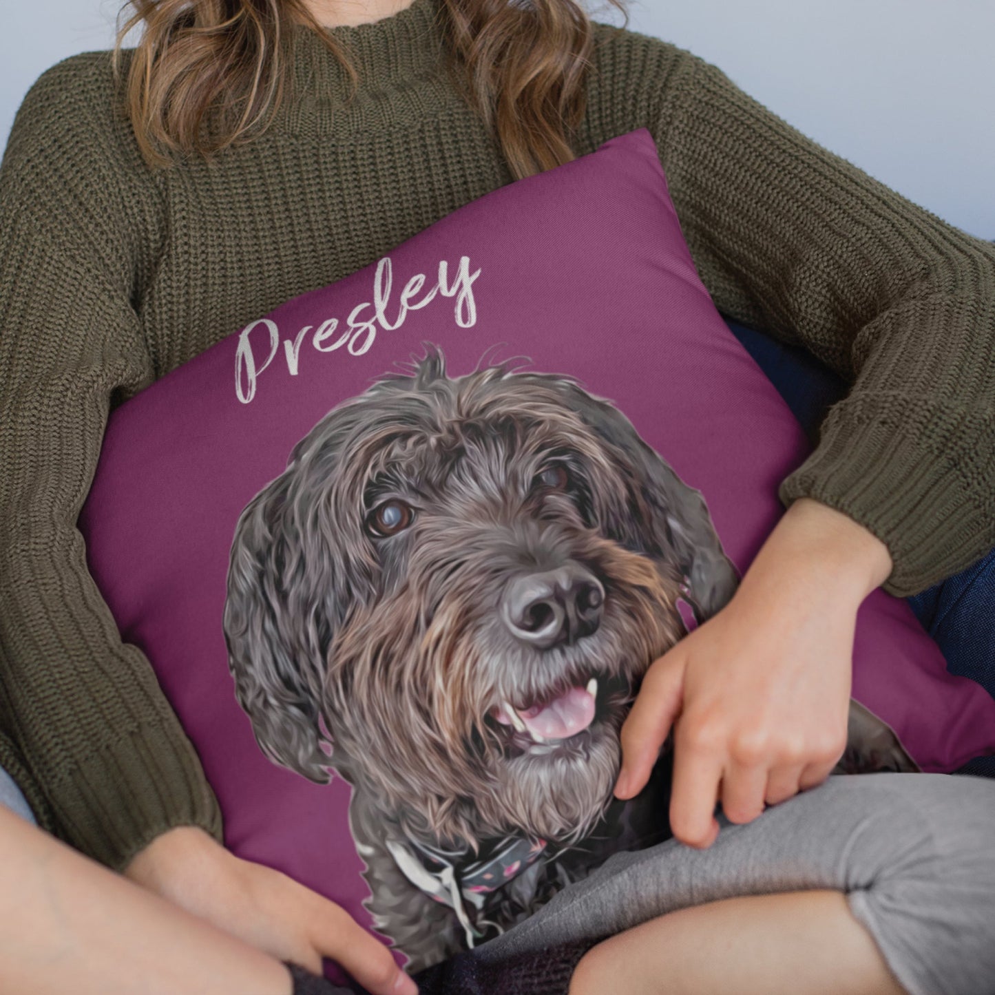 Custom Pet Pillow with Your Pets Photo