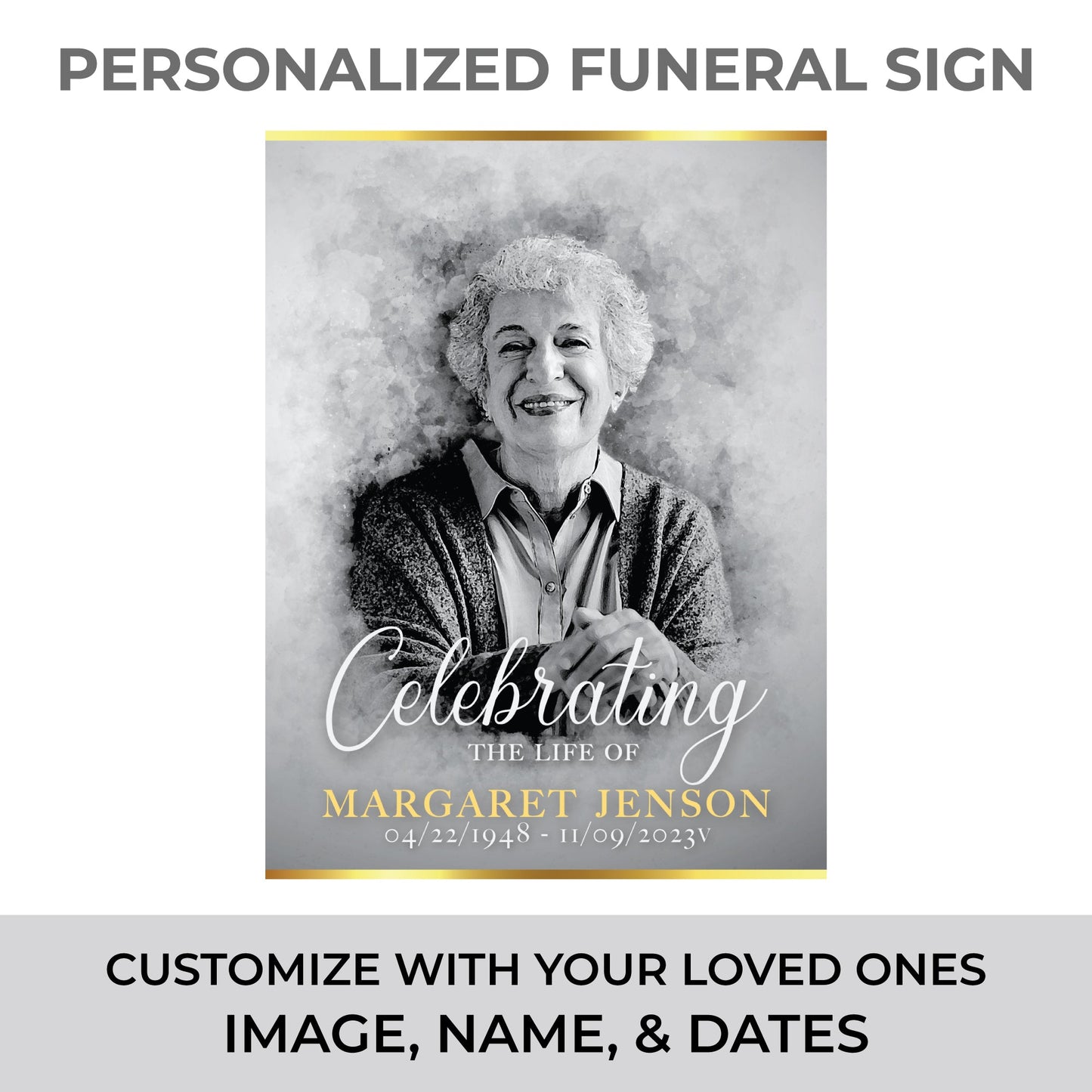 Celebration of Life Watercolor Welcome Sign