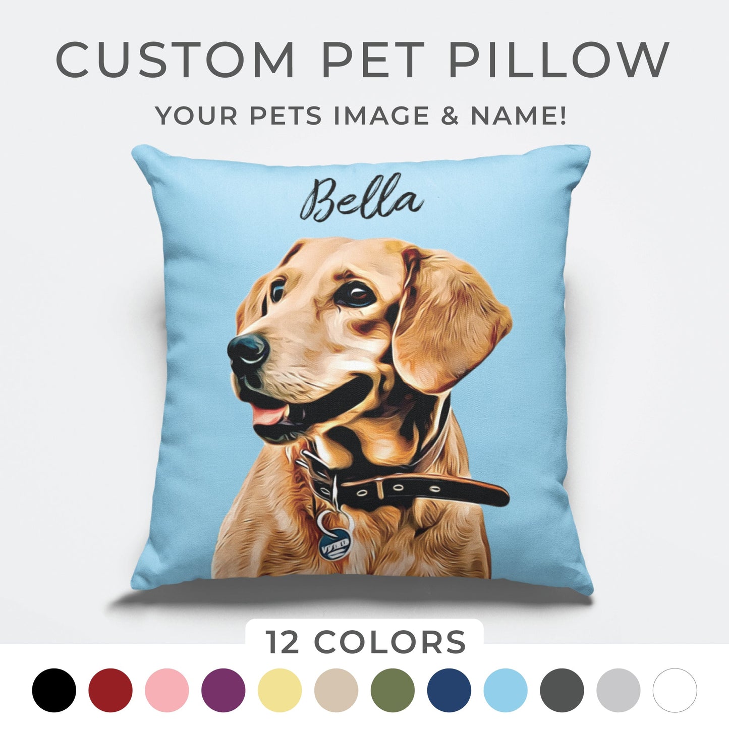 Custom Pet Pillow with Your Pets Photo