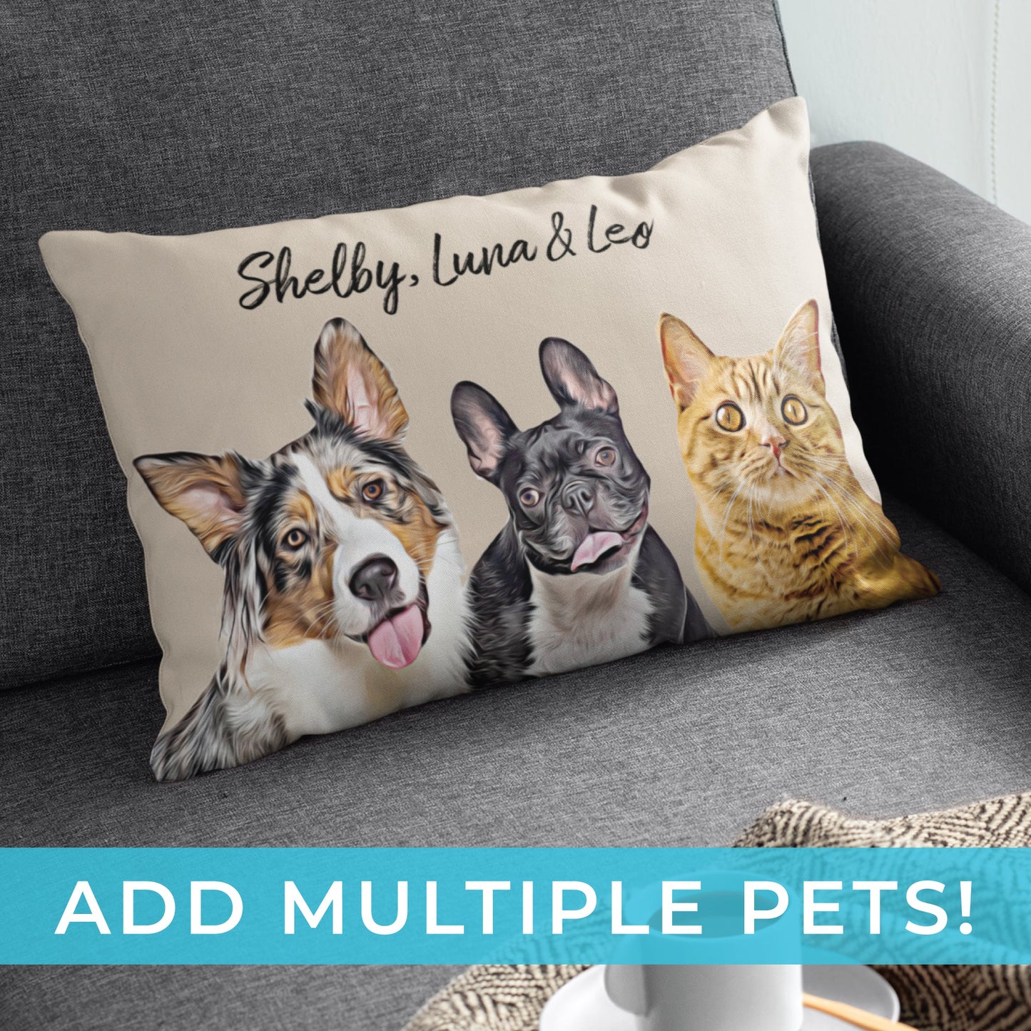Custom Pet Pillow with Your Pets Photo