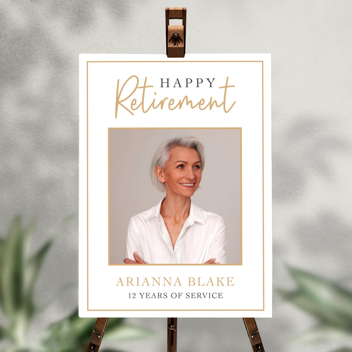 Minimalistic Retirement Welcome Sign