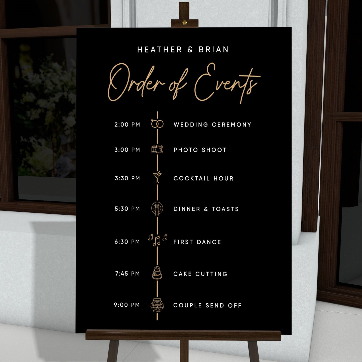 Order of Events Welcome Sign