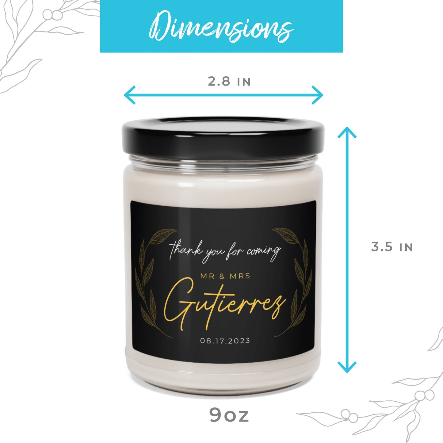 Christmas Gift for Couple, Personalized Candle, Personalized Gift for Her, New Home Gift for Him, Newlywed Gift