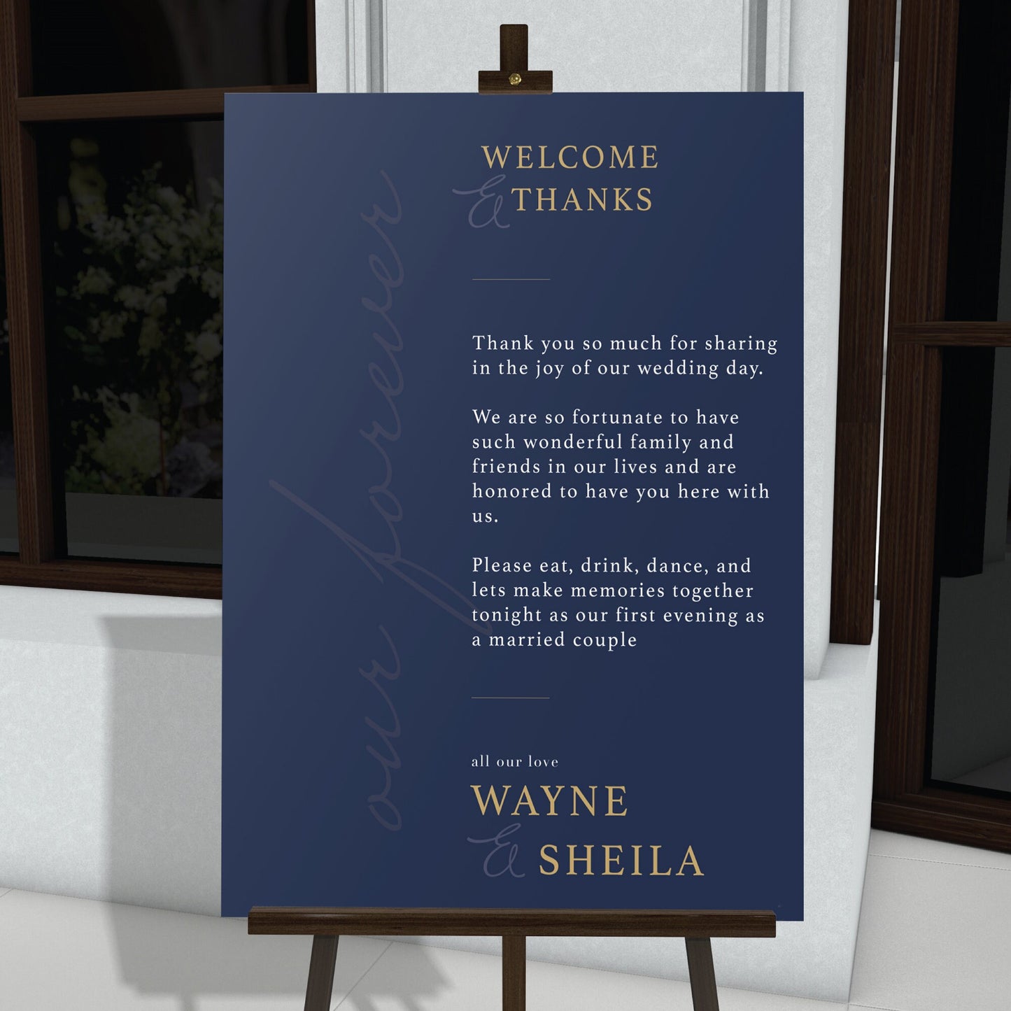 Wedding Reception Welcome Sign, Wedding Welcome Sign, Party Decorations, Reception Poster, Wedding Decor, Rehearsal, Thank You For Coming