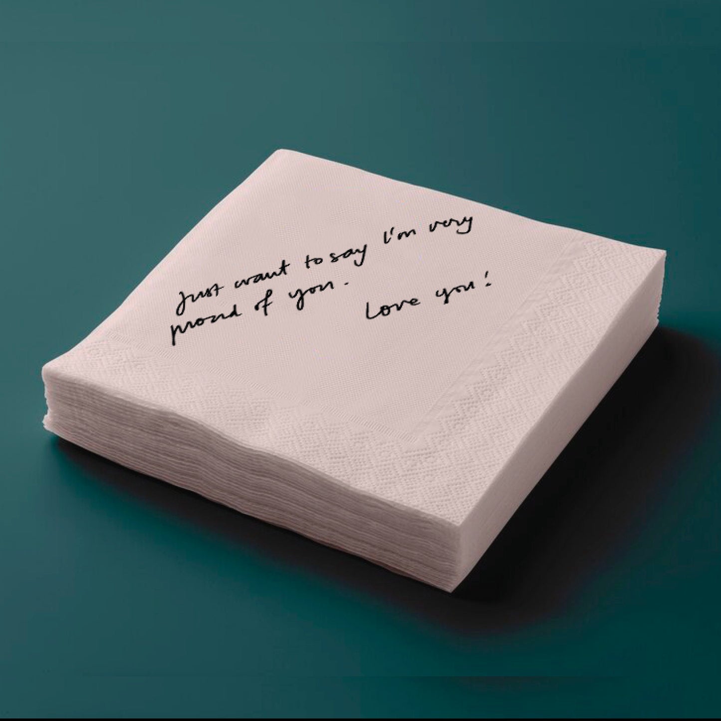 Custom Handwriting Napkins, Your Message Here, Personalized Memorial Hand Writing, Wedding Cocktail Printed Napkins, Handwritten Message