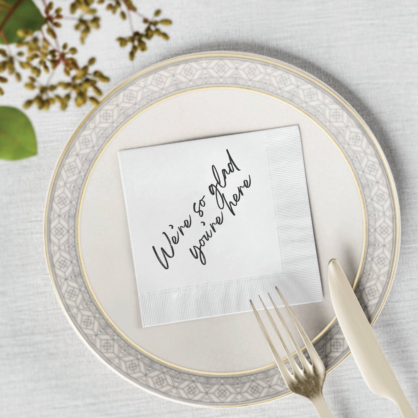 Custom Handwriting Napkins, Your Message Here, Personalized Memorial Hand Writing, Wedding Cocktail Printed Napkins, Handwritten Message