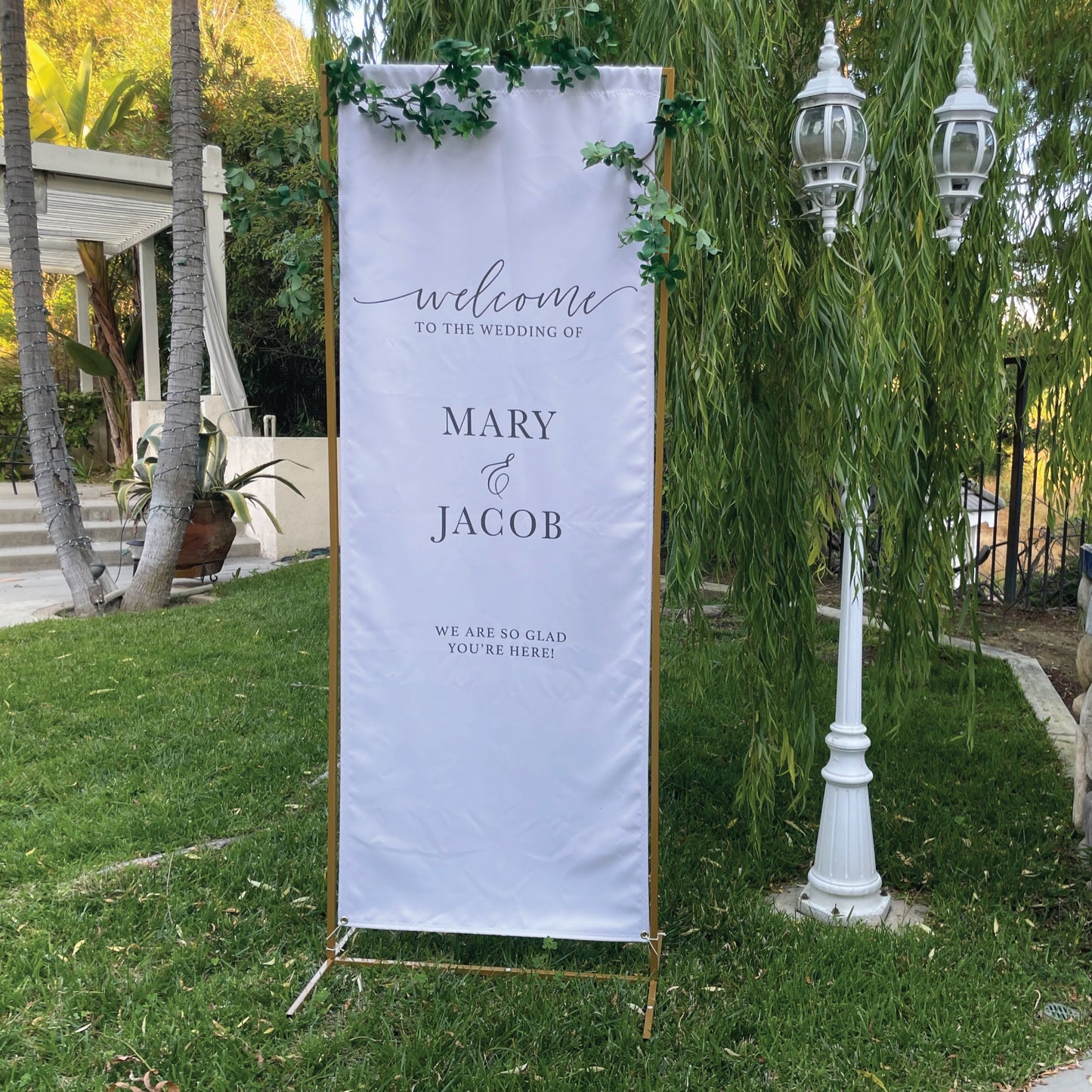 Fabric Wedding Banner, Personalized Party Decorations, Wedding Welcome Sign, Wedding Decor, Wedding Rehearsal Banner