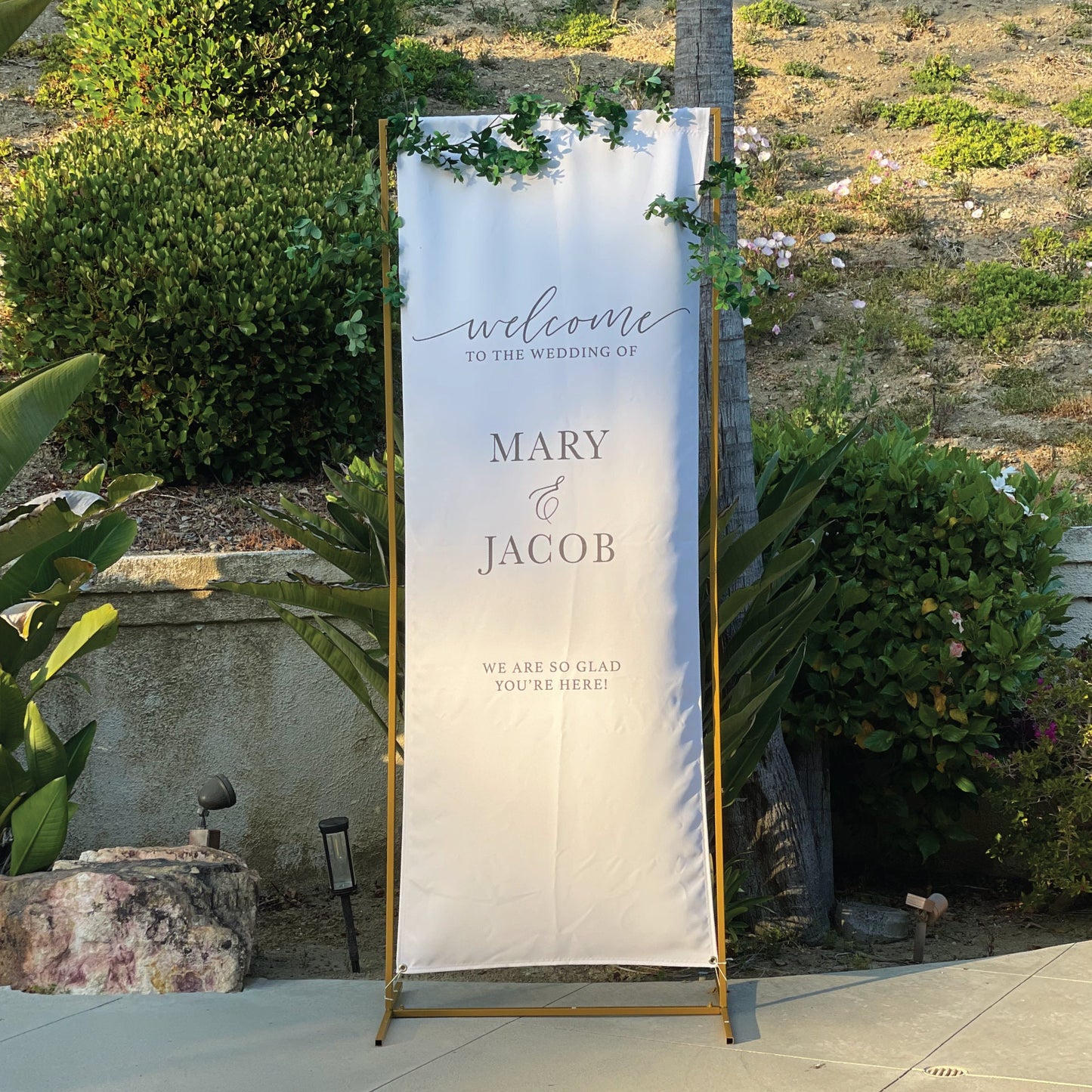Fabric Wedding Banner, Personalized Party Decorations, Wedding Welcome Sign, Wedding Decor, Wedding Rehearsal Banner