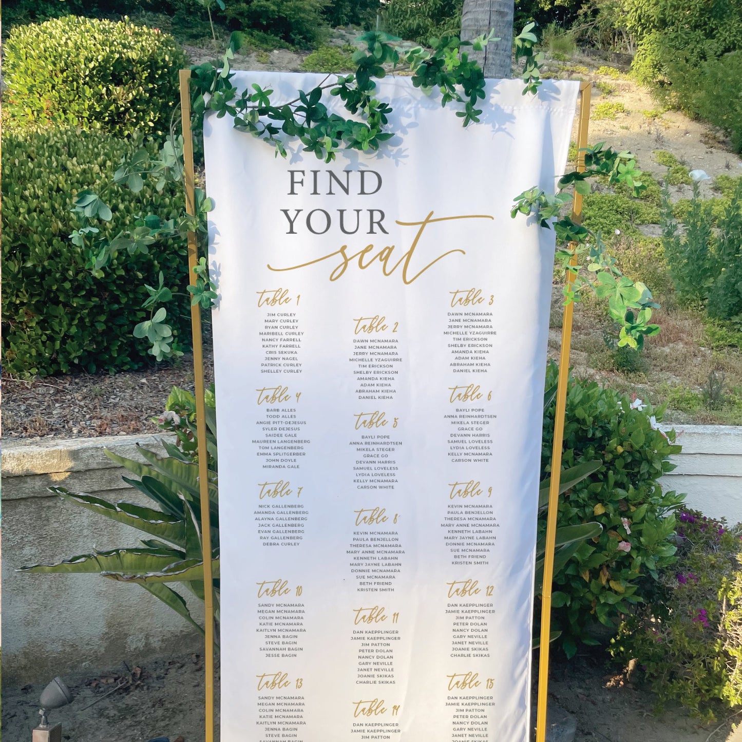 Fabric Wedding Seating Chart, Personalized Party Decorations, Wedding Welcome Sign, Wedding Decor, Wedding Rehearsal Banner