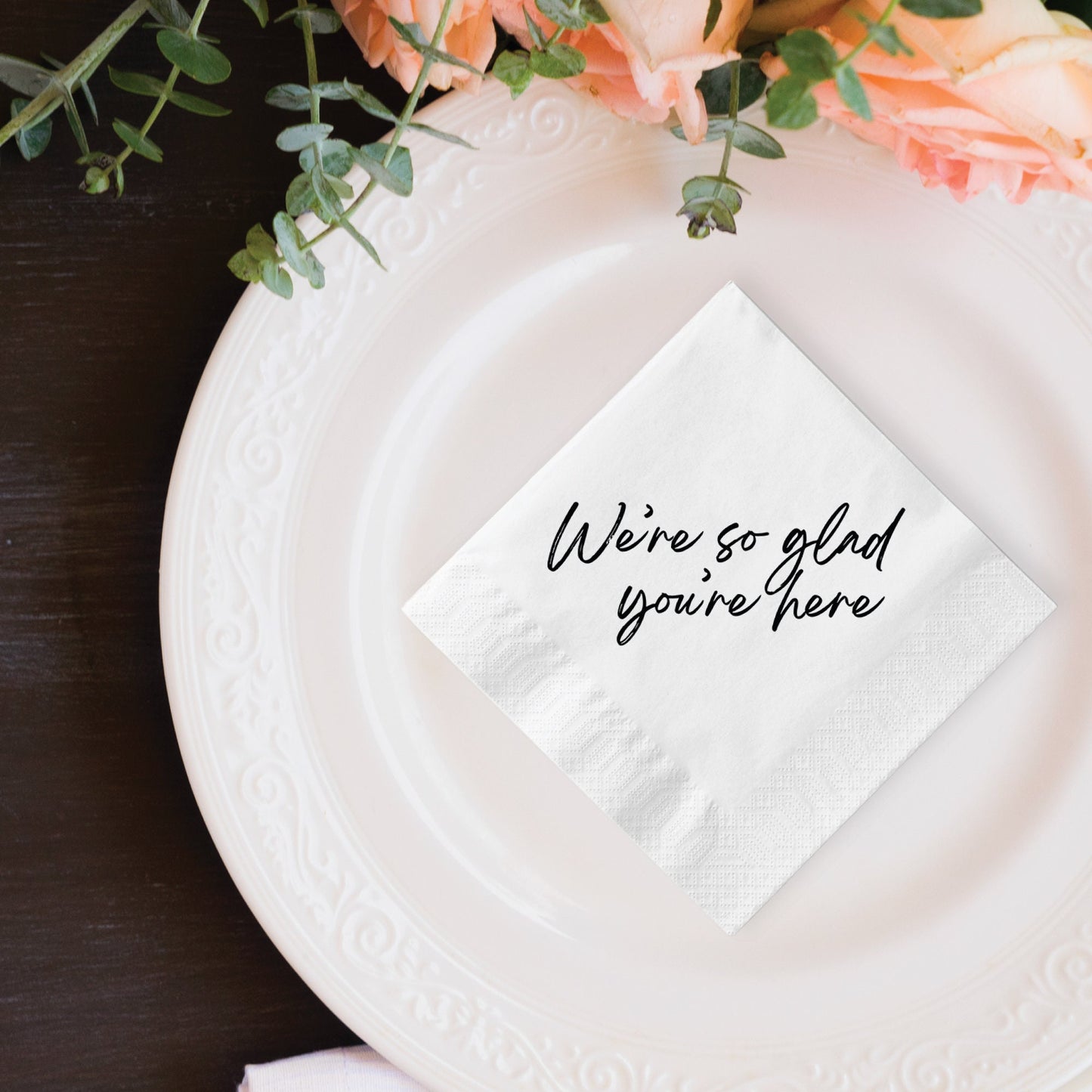 Custom Handwriting Napkins, Your Message Here, Personalized Memorial Hand Writing, Wedding Cocktail Printed Napkins, Handwritten Message