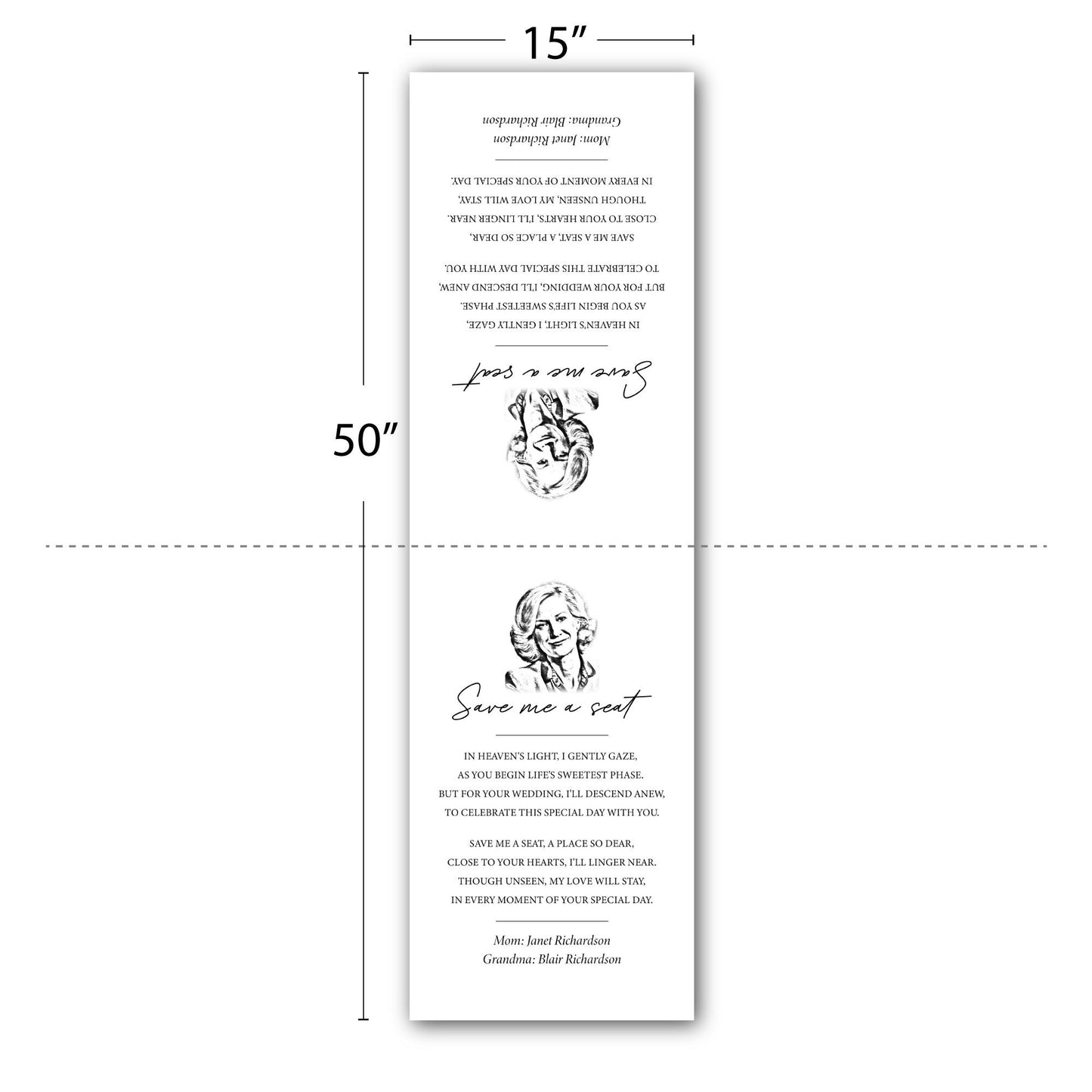 Memorial Wedding Sign with Photo, In Loving Memory Custom Fabric Memorial Personalized Banner, Memorial Family Sign, Wedding Fabric Sign