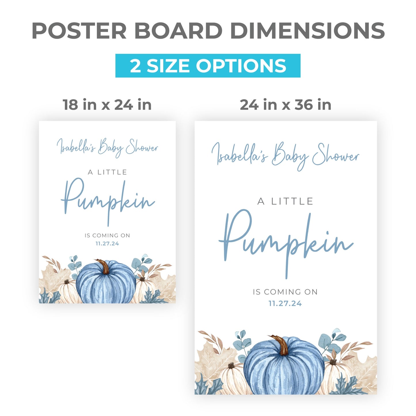 Little Pumpkin Baby Shower Welcome Sign, Neutral Pumpkin Sign for Baby Shower, Bridal Shower, Rustic Autumn Baby shower, Fall Baby Shower