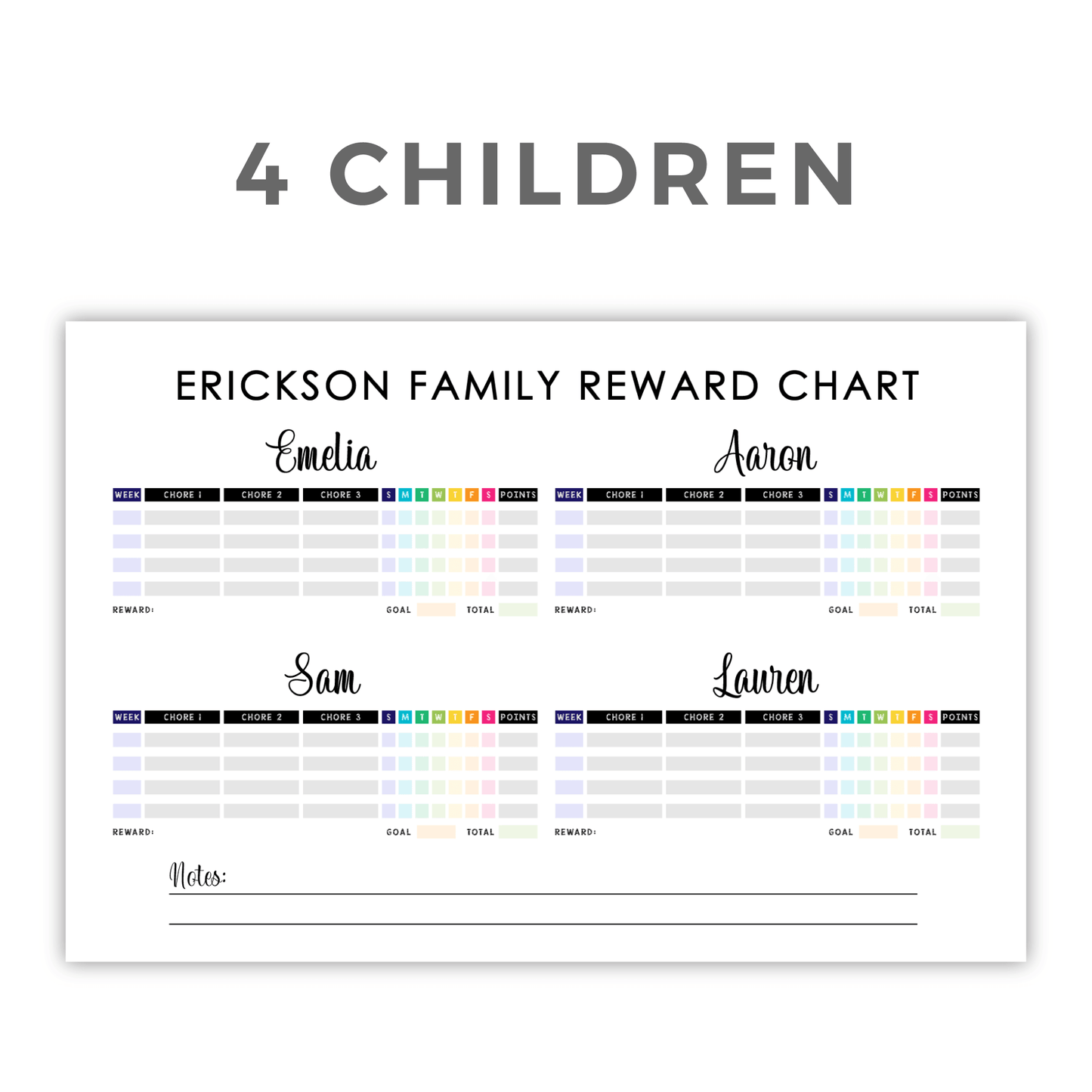 Large Acrylic Chore Chart and Calendar - HomeHaps