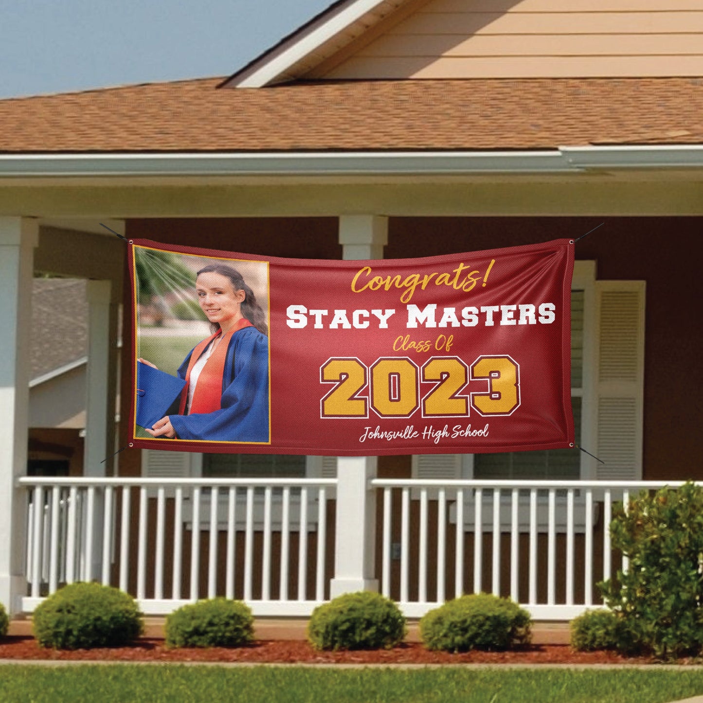 Personalized Congrats Graduation Banner With Image