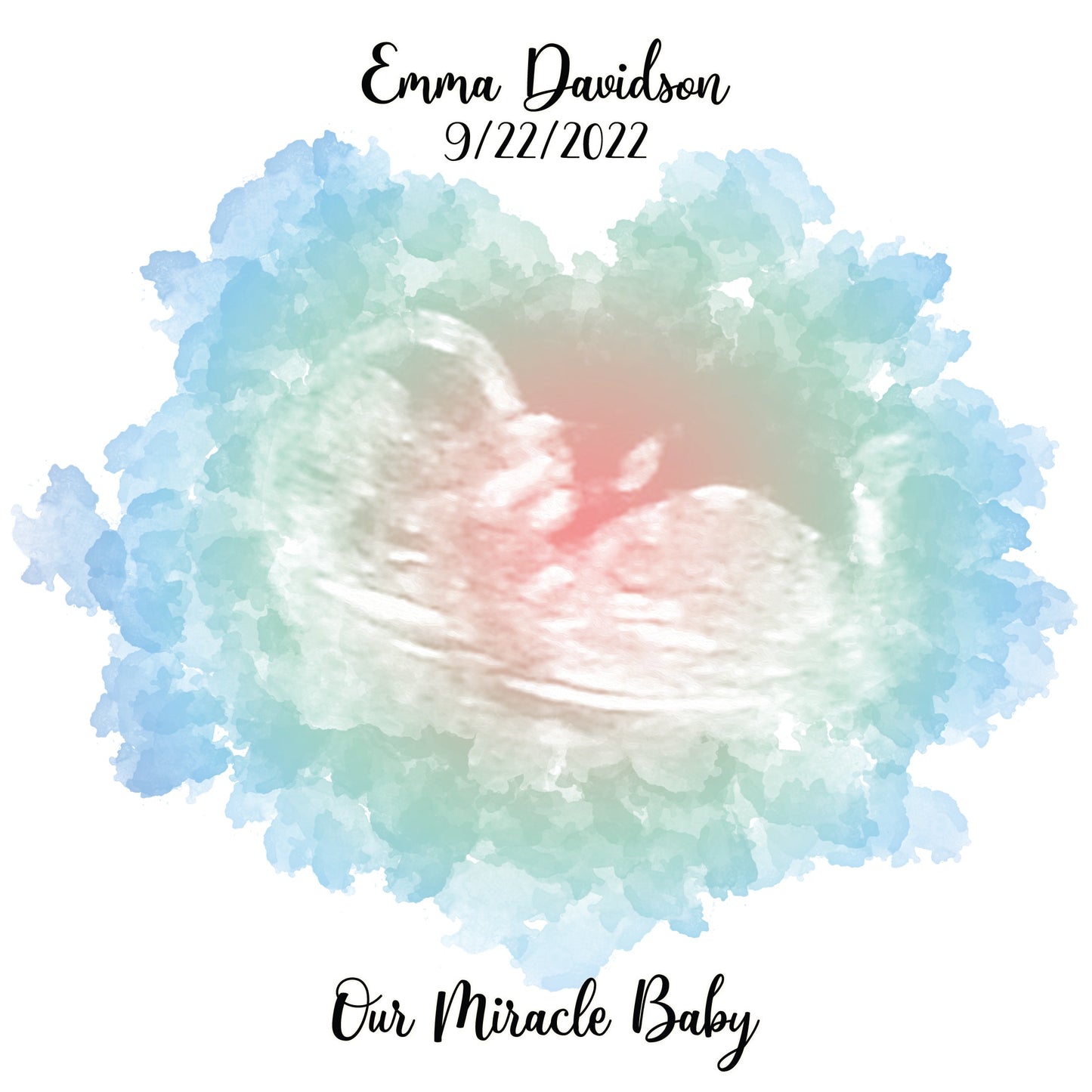 Sonogram Watercolor Portrait