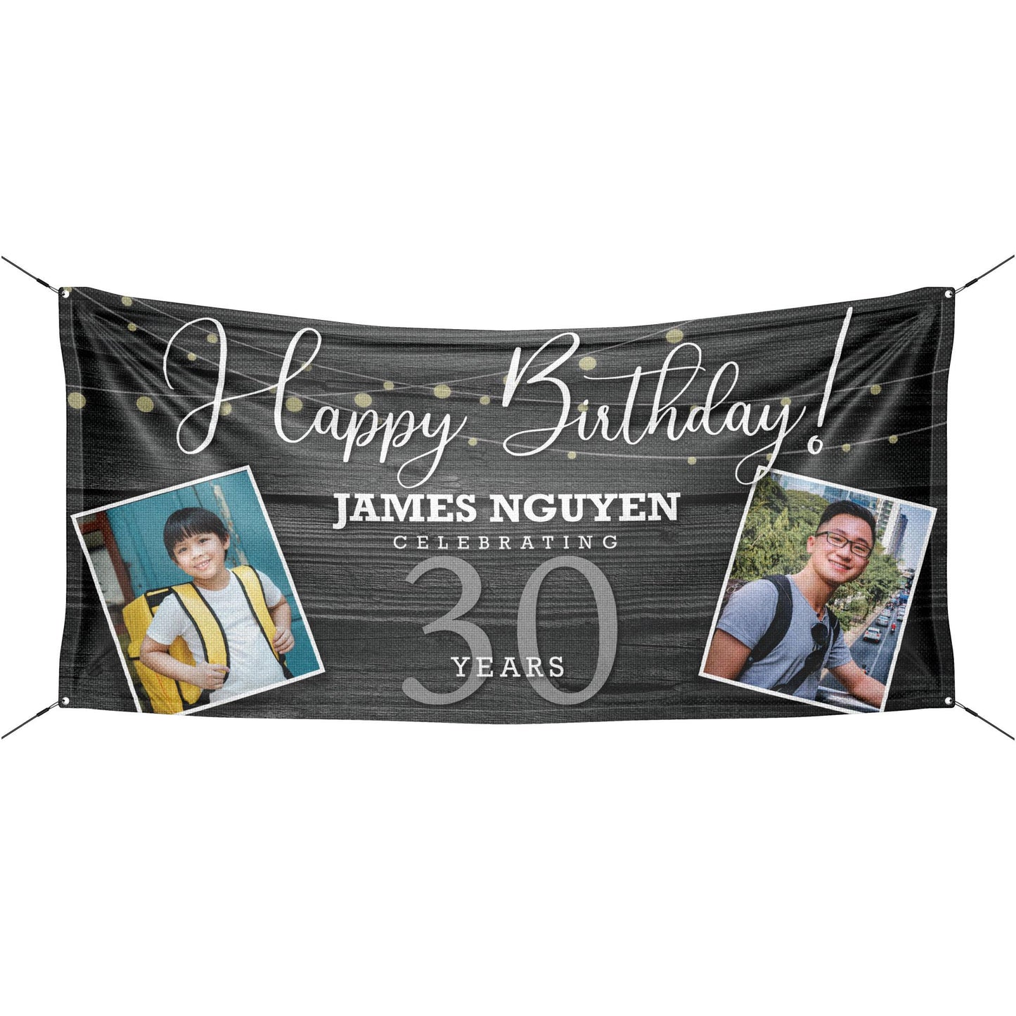 Rustic Wood Birthday Banner - HomeHaps