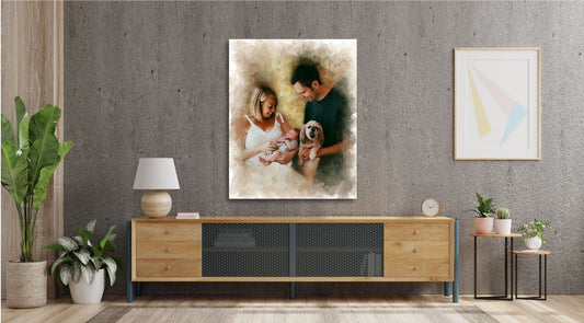 Personalize Your Home Decor with a Watercolor Portrait
