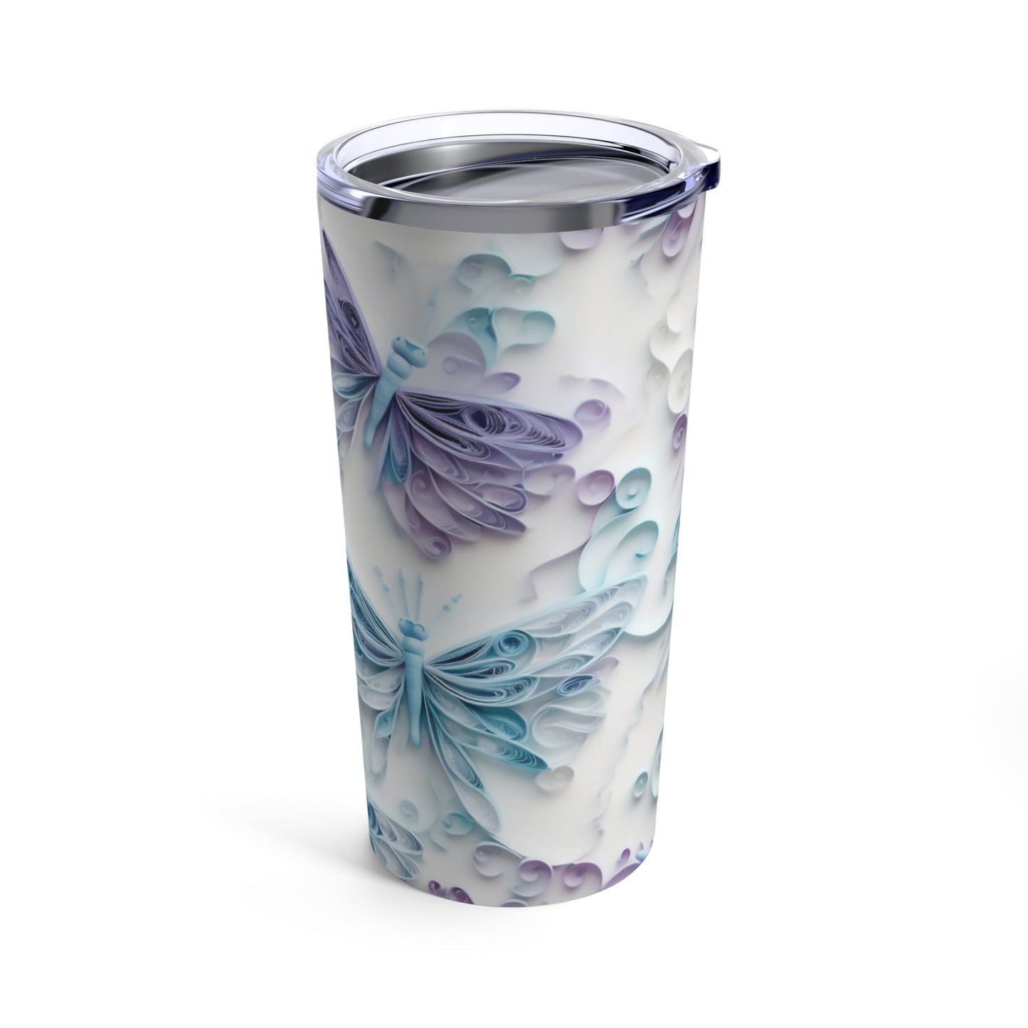 Exquisite Paper Quilled Butterflies - 20oz Tumbler - Great Gift for Her
