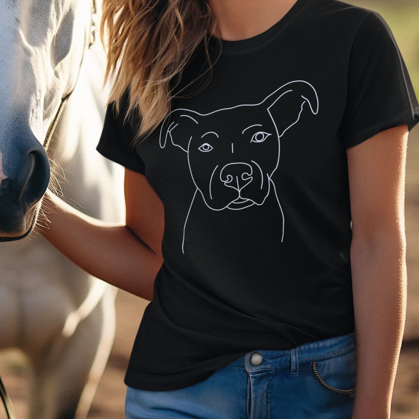 Apparel - Custom Line Art Dog Shirt