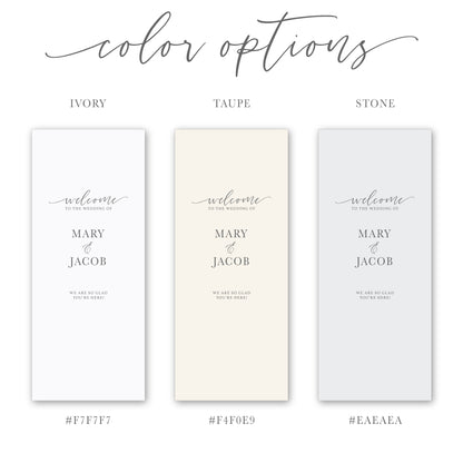 Fabric Wedding Banner | Personalized Wedding Welcome Sign