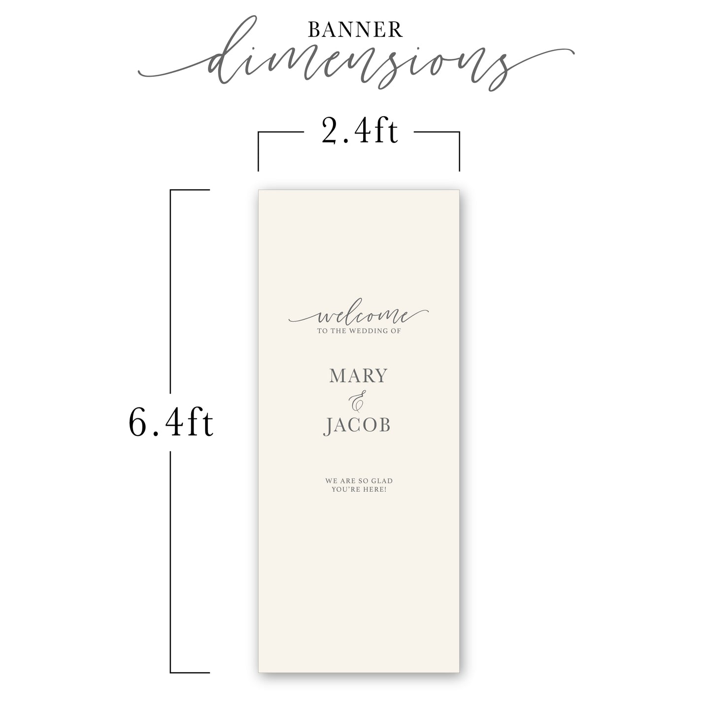 Fabric Wedding Banner | Personalized Wedding Welcome Sign