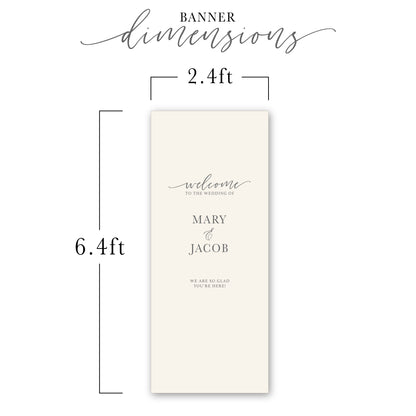 Fabric Wedding Banner | Personalized Wedding Welcome Sign