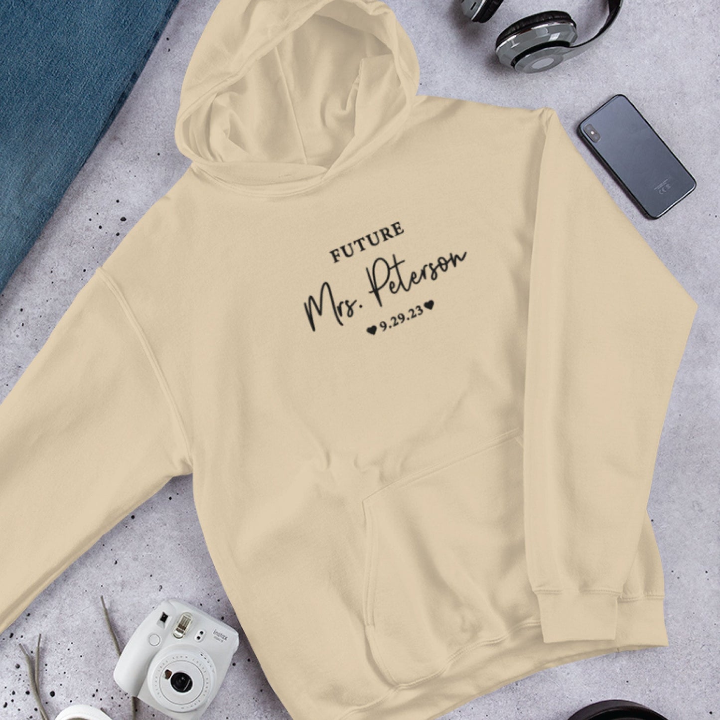 Custom Embroidered Engagement Hoodie