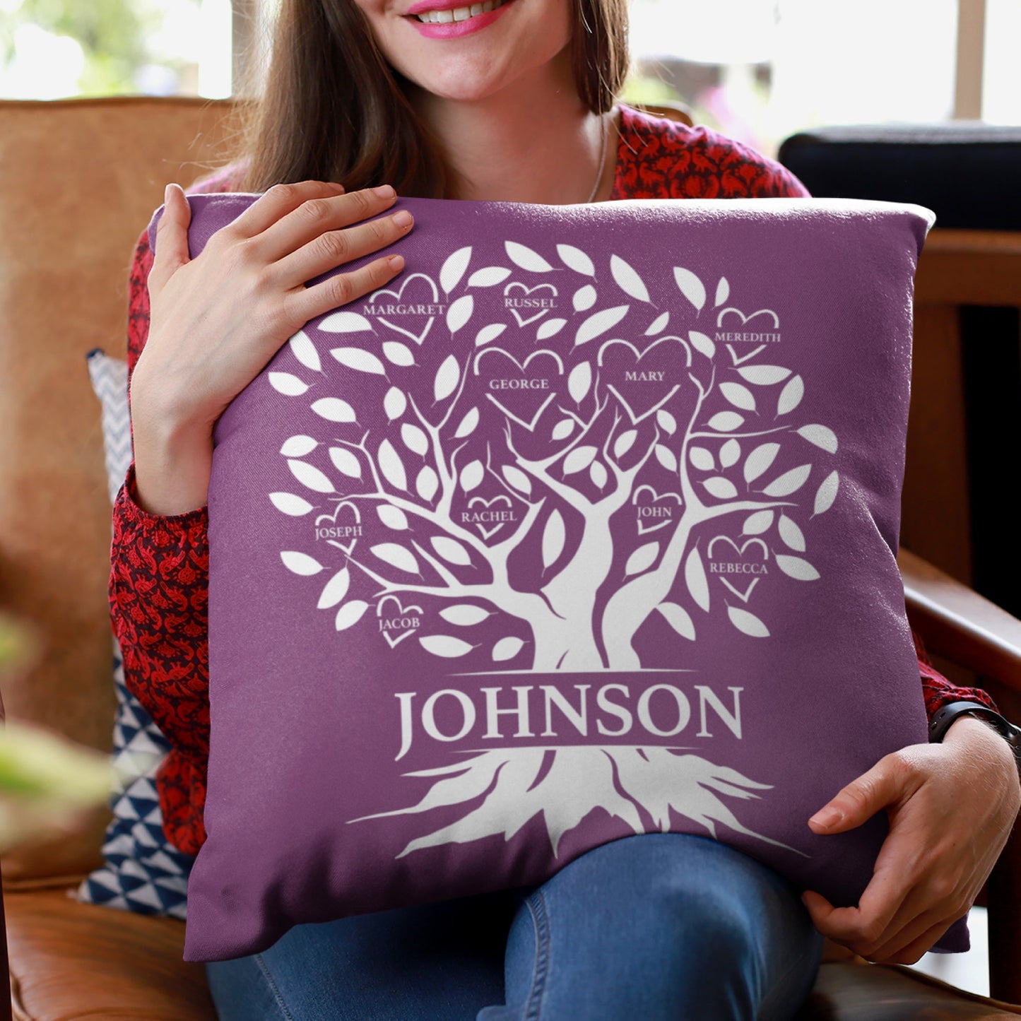 Custom Family Tree Pillow