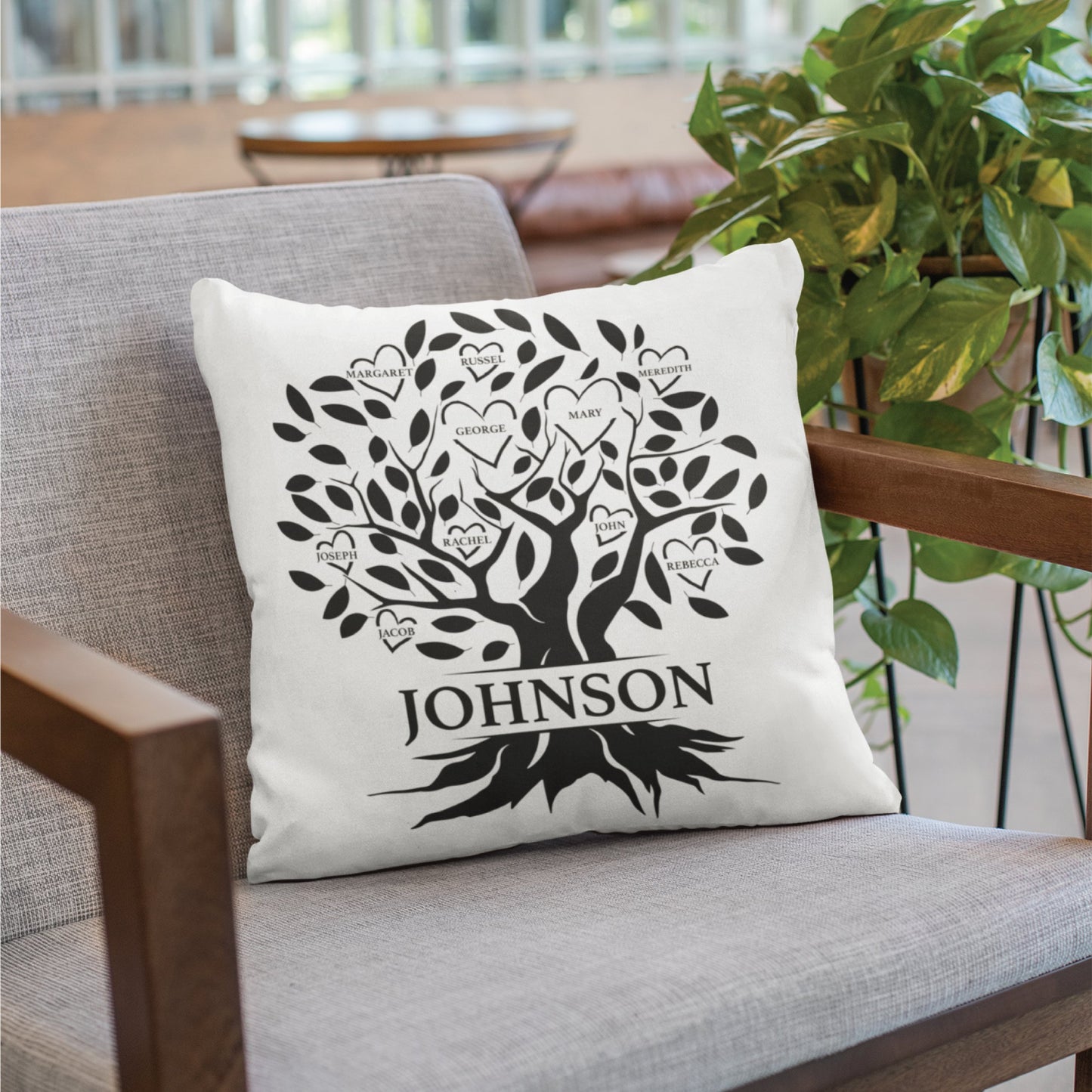 Custom Family Tree Pillow