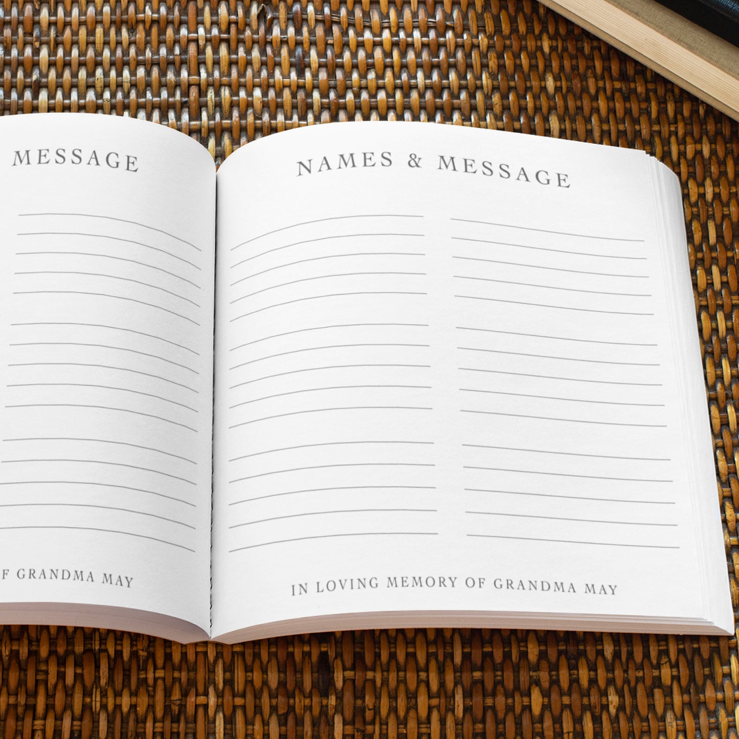 Personalized Funeral Guest Book