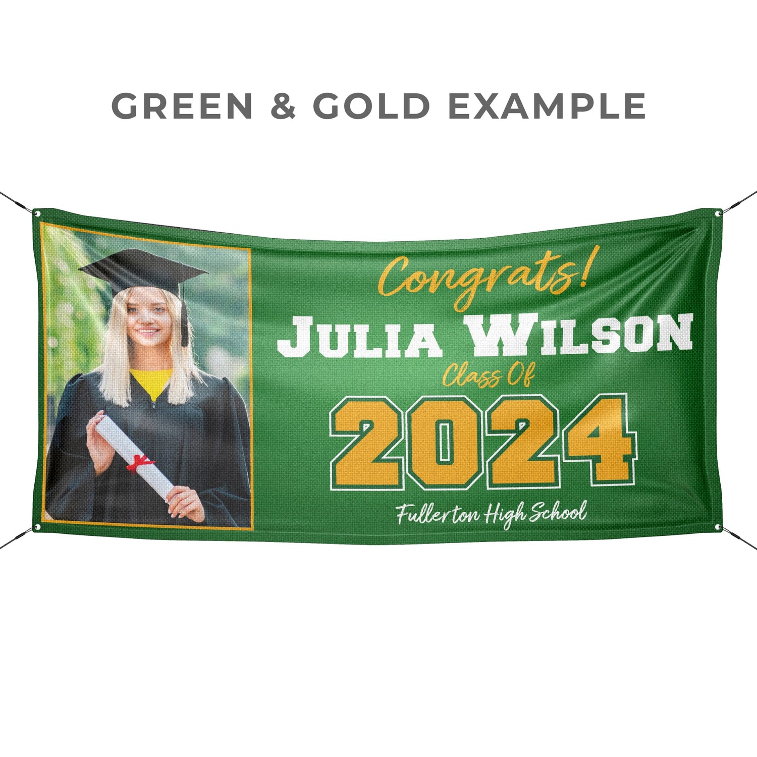 Grad Banners & Gifts - Personalized Congrats Graduation Banner With Image