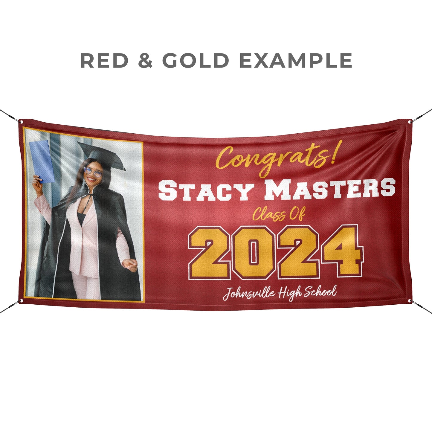 Grad Banners & Gifts - Personalized Congrats Graduation Banner With Image