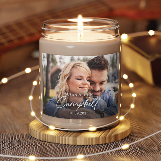 Custom Candle Wedding Gift with Image