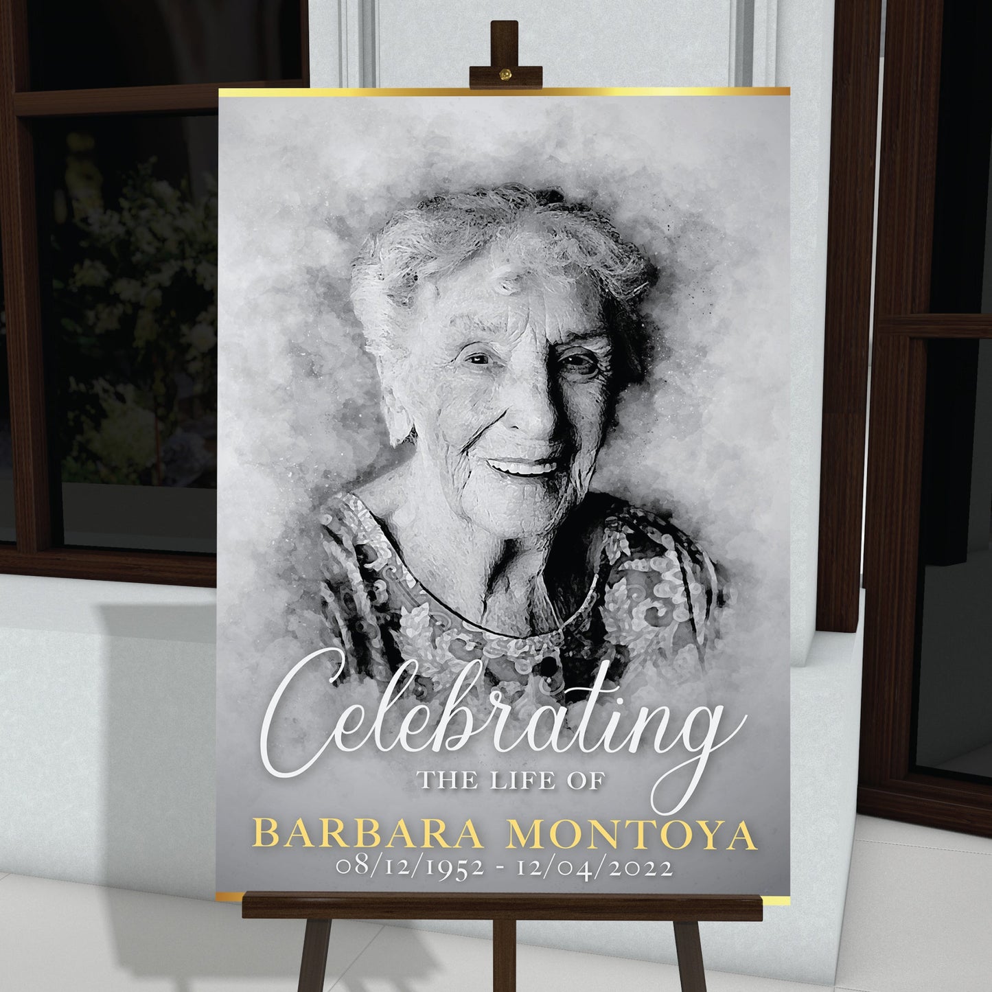 Celebration of Life Watercolor Welcome Sign