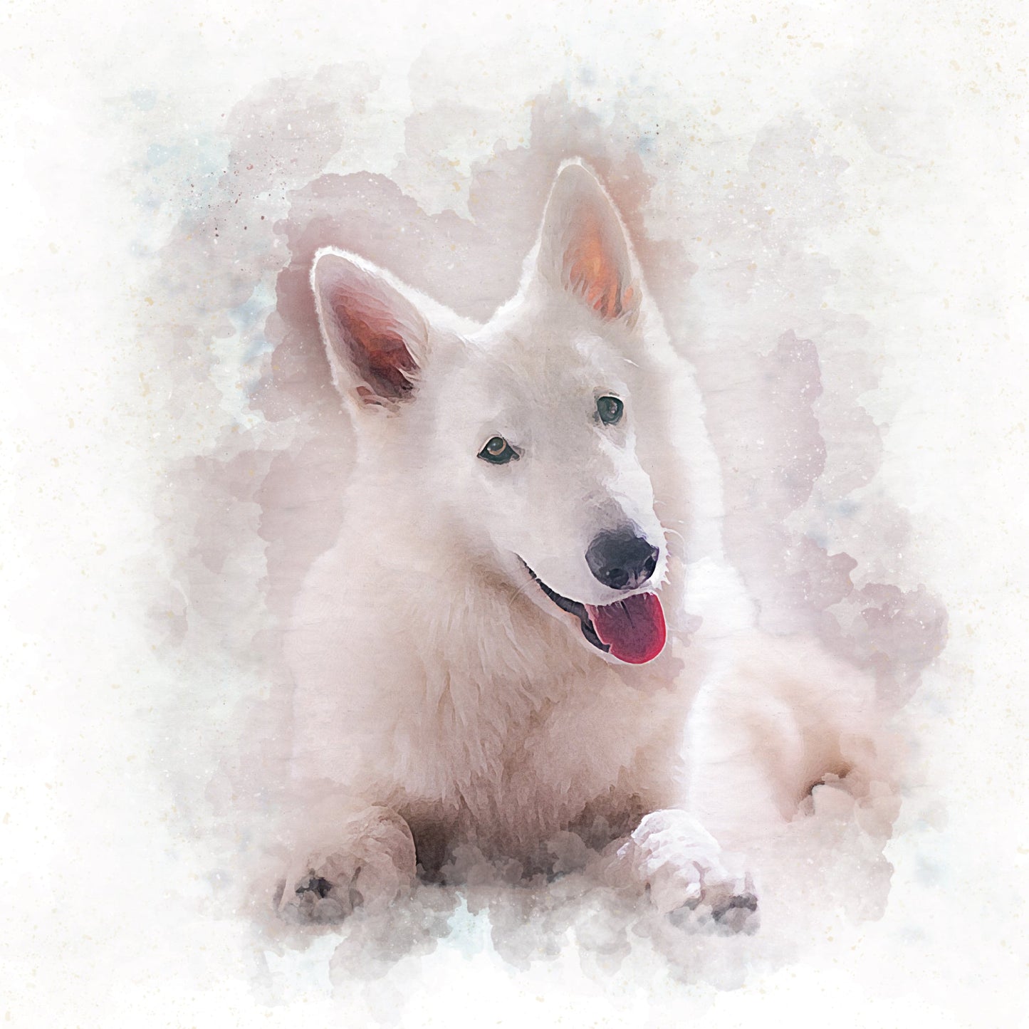 Canvas Prints - Custom Colorful Watercolor Pet Portrait