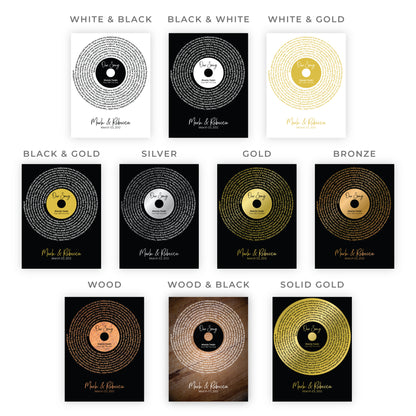 Personalized Song Lyrics Record Print