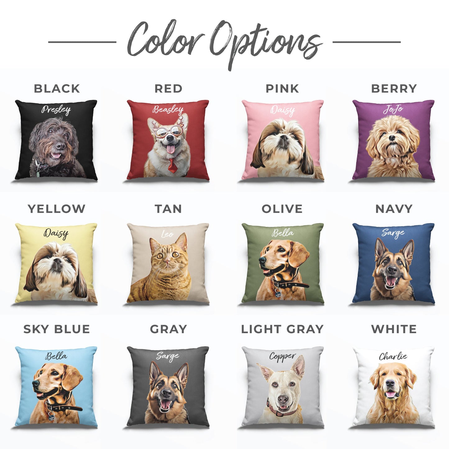 Custom Pet Pillow with Your Pets Photo