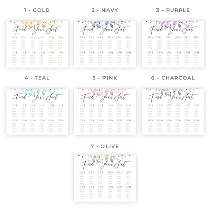 Custom Boho Wedding Seating Chart