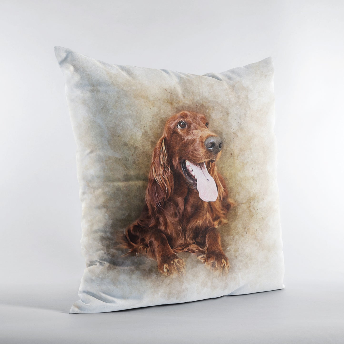 Custom Watercolor Pet Portrait Pillow