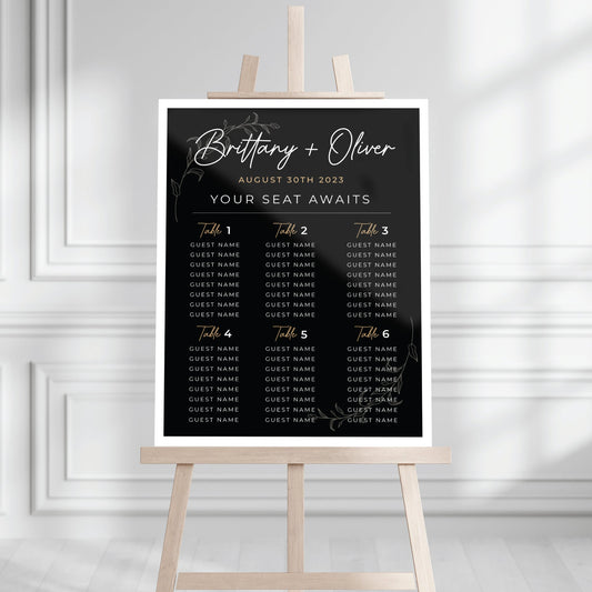 Personalized Welcome Wedding Seating Chart