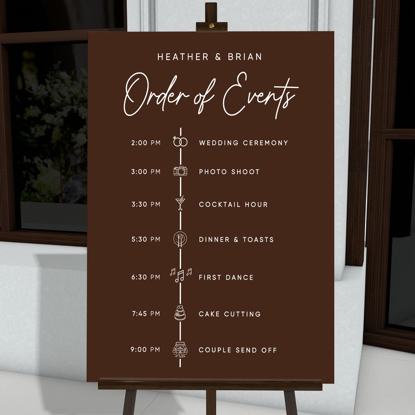 Order of Events Welcome Sign