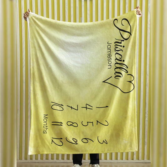 Home Goods - Personalized Baby Milestone Blanket