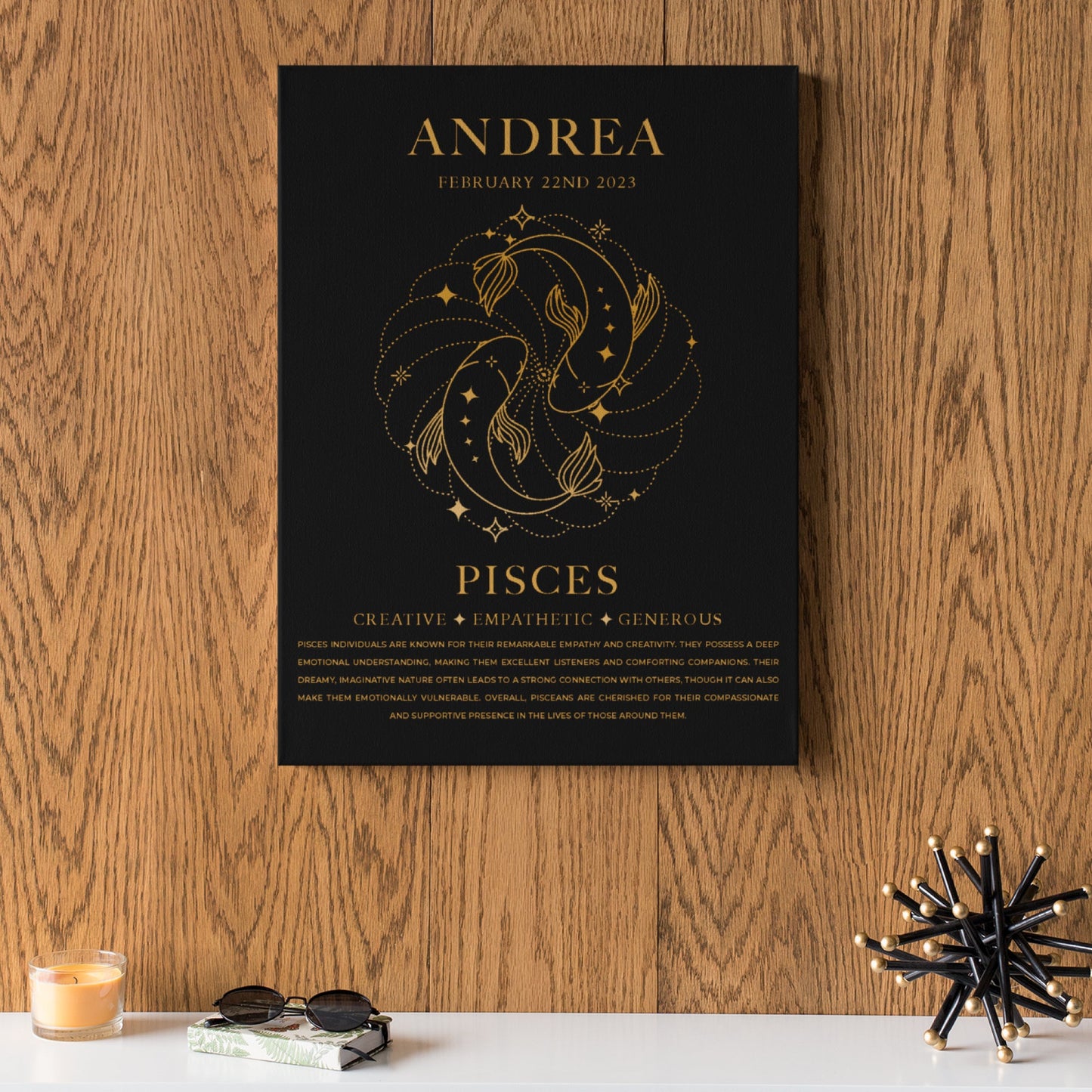 Personalized Zodiac Sign Canvas