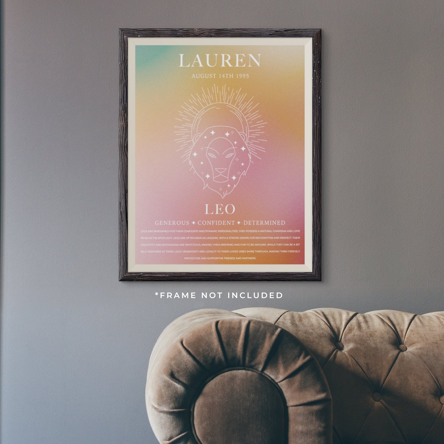 Personalized Zodiac Sign Canvas