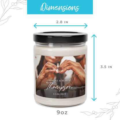 Christmas Gift for Newlyweds, Wedding Gift, Personalized Candle, Personalized Gift for Couple, Gift for Her, Gift for Him