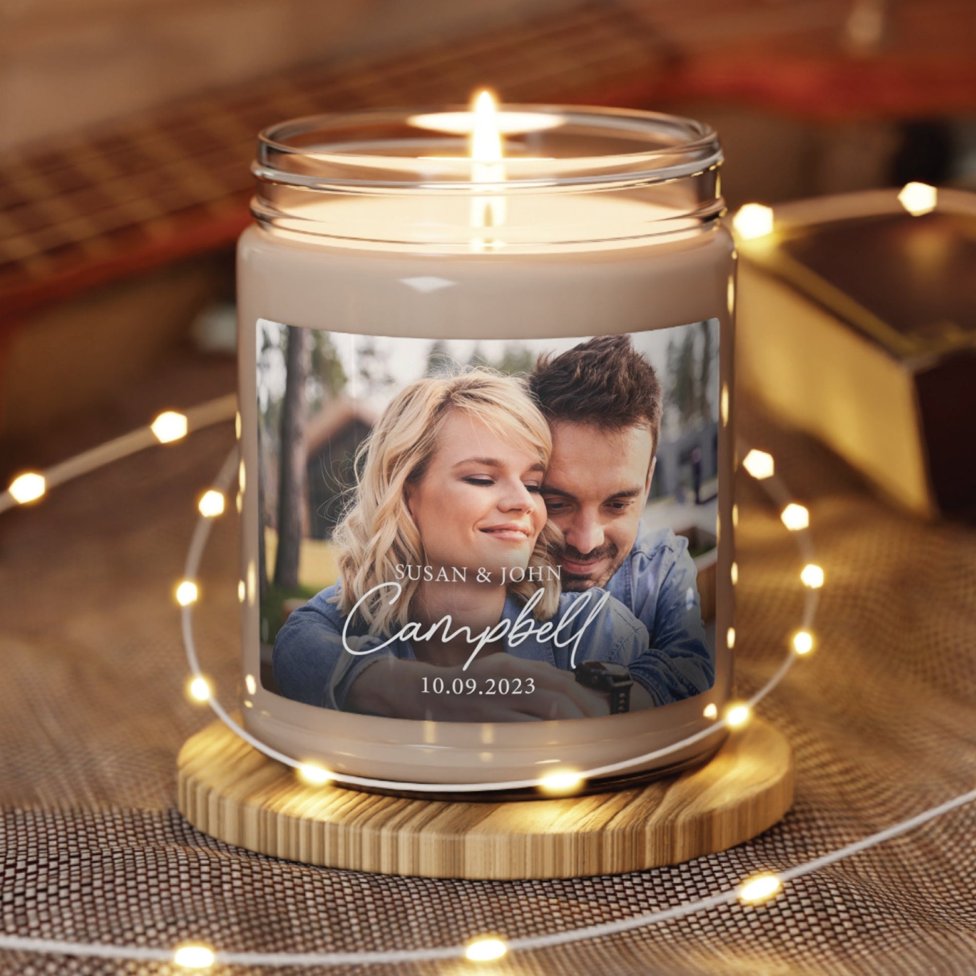 Christmas Gift for Newlyweds, Wedding Gift, Personalized Candle, Personalized Gift for Couple, Gift for Her, Gift for Him
