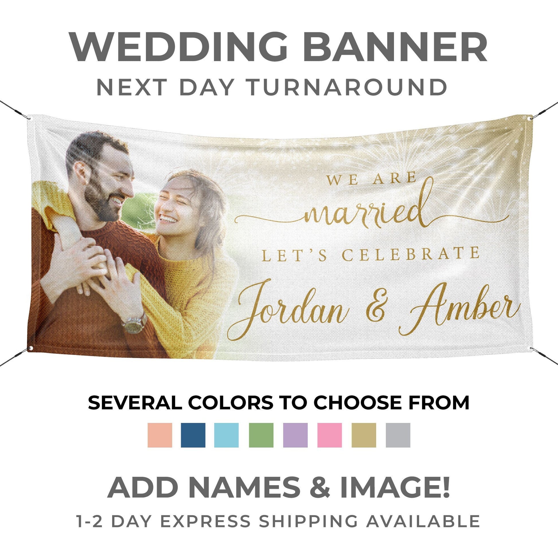 Personalized Wedding Banner, Wedding Sign, Party Decorations, Wedding Announcement, Wedding Decor, Wedding Welcome Sign, Wedding Rehearsal