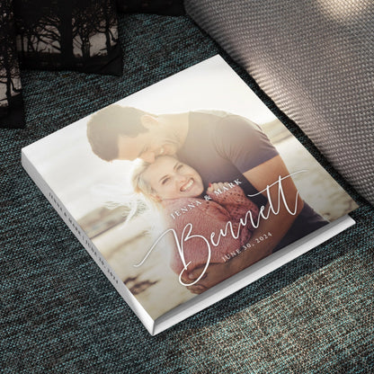 Custom Wedding Guest Book with Photo, Wedding Reception, Wedding Photo Album, Signing book, Wedding Day keepsake