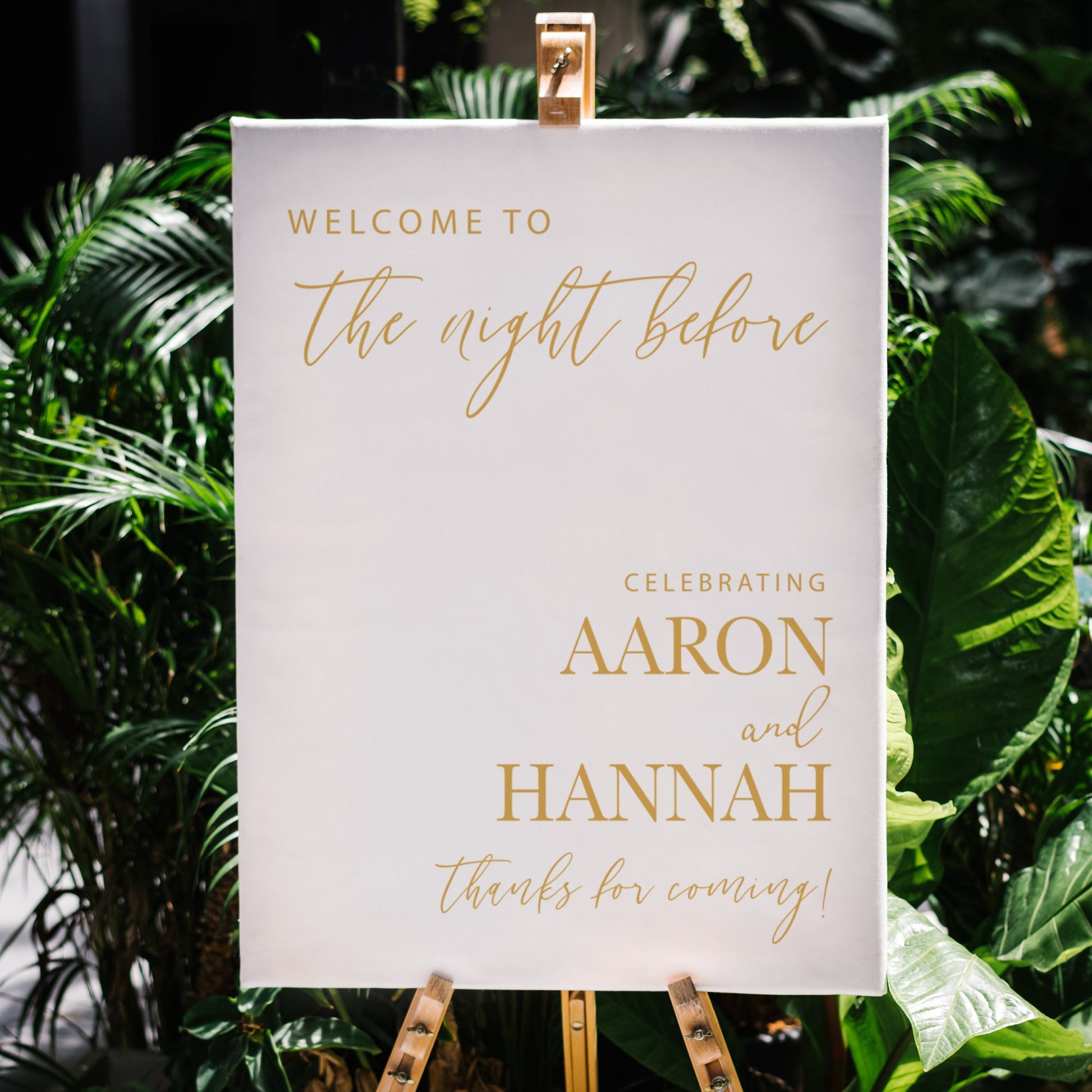 Printed Rehearsal Event Sign, The Night Before, Wedding Rehearsal Welcome Sign, Wedding Decor, Wedding Foamboard Night Before Sign